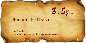 Bocsor Szilvia névjegykártya