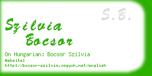 szilvia bocsor business card